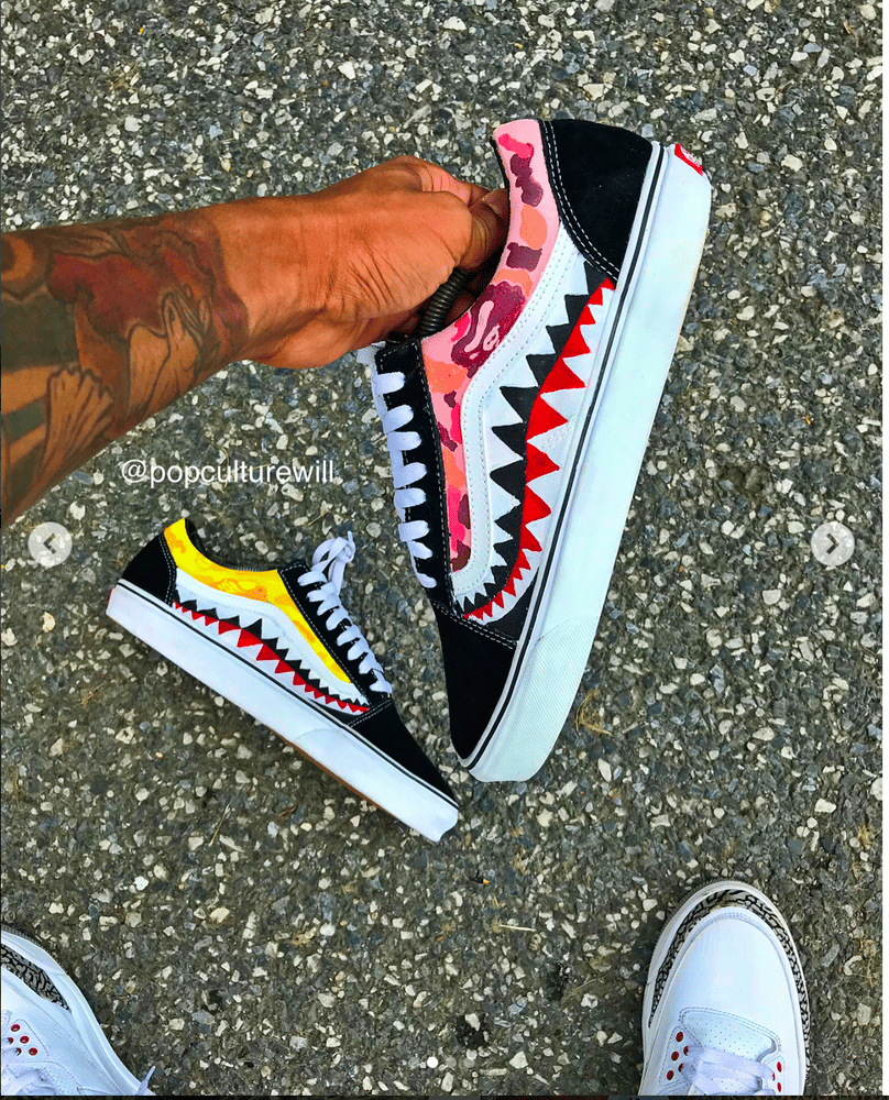 custom bape vans